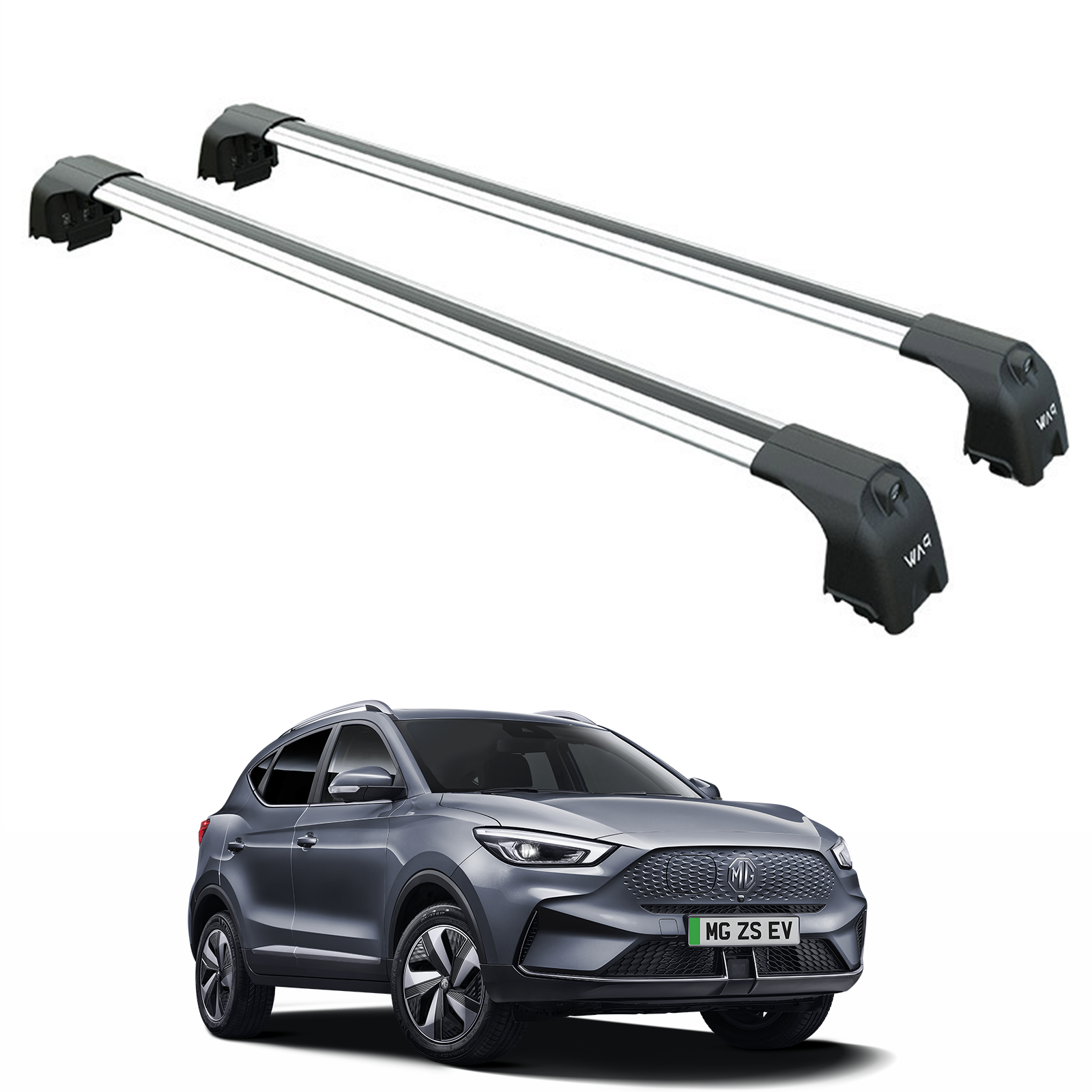 For MG ZS EV Roof Rack Cross bars to For Raised Roof Rails Silver For MG ZS EV Roof Rack Cross bars to For Raised Roof Rails Silver